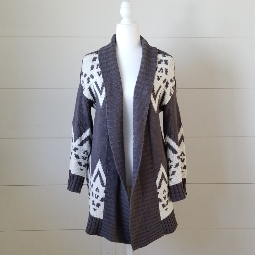 Aerie Countryside Open Front Cardigan